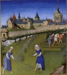 Gebrüder Limburg - June: Haymaking, c.1416